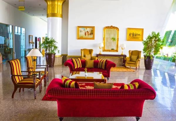 Sharm El Sheikh, Mısır - 26 Eylül 2017: Monter Carlo Sharm Resort ve Spa lobbi