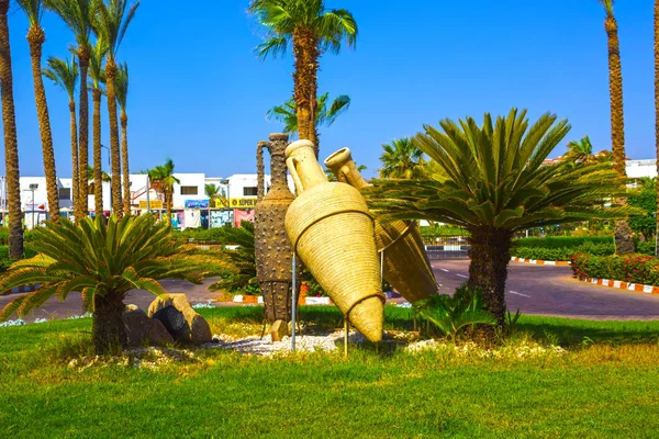 Sharm Sheikh Egito Setembro 2017 Entrada Principal Ânforas Otium Hotel — Fotografia de Stock