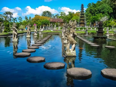 Bali, Indonesia - April 15, 2012: Water Palace Taman Ujung clipart