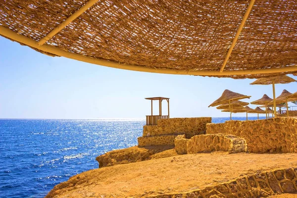 Wonderful solar beach in the Egypt. — Stock Photo, Image