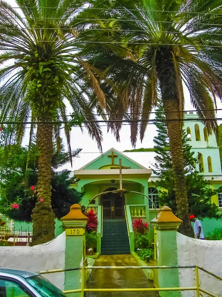 Paisagem Rua Cidade Road Town Tortola Mar Caribe — Fotografia de Stock