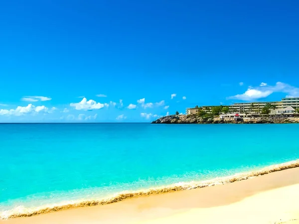 Philipsburg Sint Maarten Reino Dos Países Baixos Praia Areia Baía — Fotografia de Stock