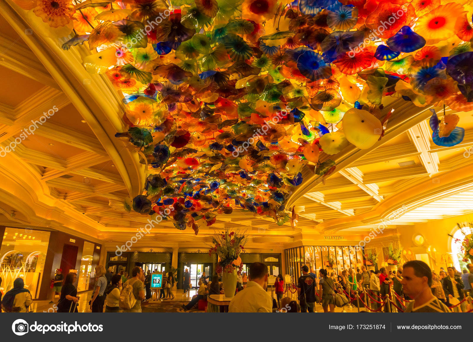 Las Vegas Usa May 05 2016 The Hand Blown Glass Flower