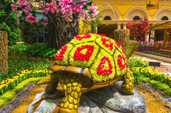 Las Vegas, Estados Unidos - 05 de mayo de 2016: El jardín floreciente japonés en el hotel de lujo Bellagio — Foto de Stock