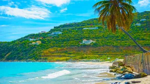 加勒比海圣马丁海滩风光 — 图库照片