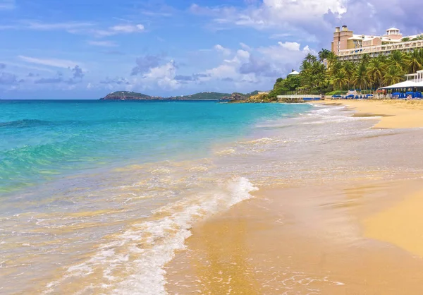Karibiku Tropickou Pláž Pohled Ostrov Svatého Tomáše Usvi Charlotte Amalie — Stock fotografie
