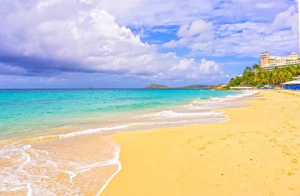 Praia Tropical Caribenha Vista Ilha Thomas Usvi Charlotte Amalie — Fotografia de Stock