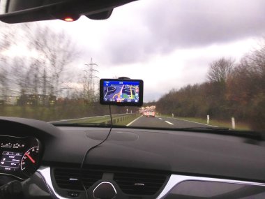 GPS ya da geniş çaplı durum sistem araç navigasyon cihazı