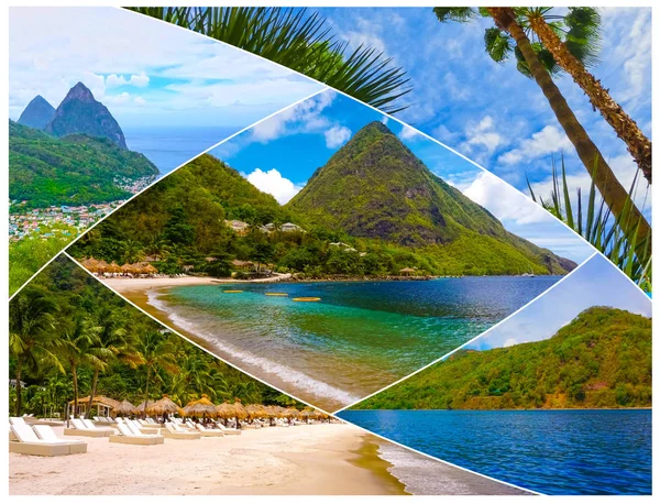 Piękna Saint Lucia, Wyspy Karaibskie — Zdjęcie stockowe