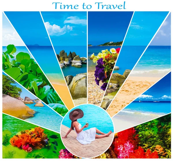 The holiday time, summer, beach, travel, vacation, sea concept — Stock Photo, Image