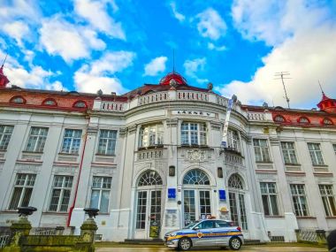 Karlovy Vary, Cszech Cumhuriyeti - 01 Ocak 2018: Elizabeth banyo Karlovy Vary, Çek Cumhuriyeti.