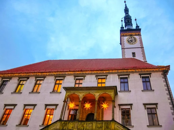 체코의 Olomouc 마을 회관의 보기 — 스톡 사진