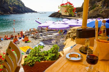 San Fruttuoso Manastırı, İtalya - 17 Eylül 2019: San Fruttuoso Manastırı Camogli, Liguria, İtalya