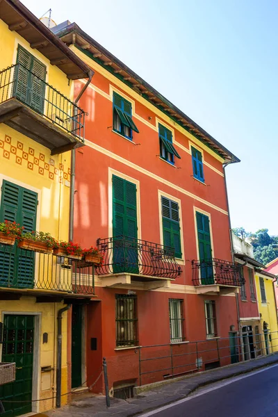 Beautiful colorful facade of Italian house, Portofino, Genoa — Stock Photo, Image
