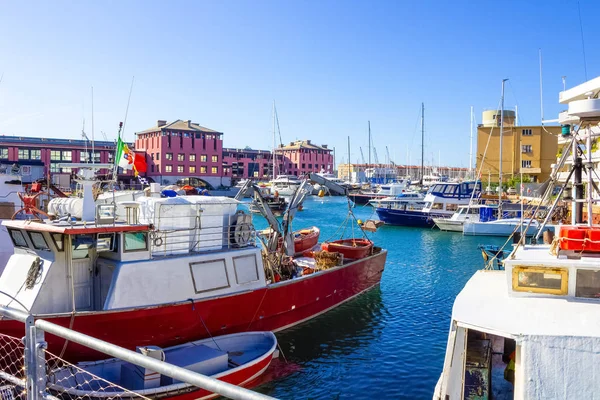 View of the seaport of Genoa - Italy — Stock Photo, Image
