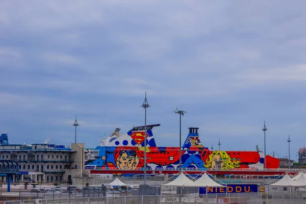 Genoa, Liguria, Italy - September 11, 2019: The ships in the Genoa port. — Stock Photo, Image
