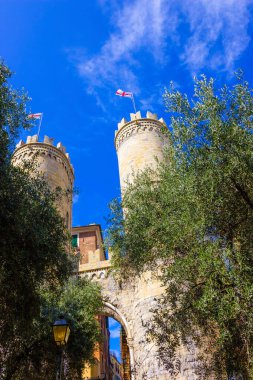 İtalya. Ceneviz. Barbarossa Duvarı 'nın kapısı. Porta Soprana