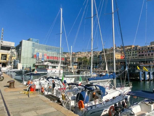 Genoa, Italy - September 11, 2019:View of the seaport of Genoa - Italy — Stock Photo, Image