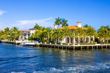 Fort Lauderdale 'de lüks bir malikane. Küçük Venedik..