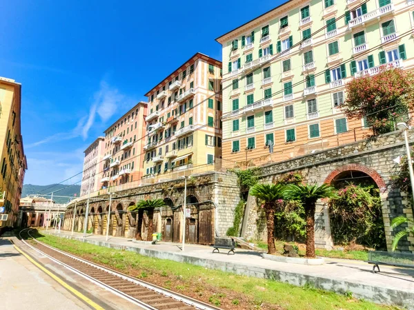 Camogli train station at Italy — 스톡 사진