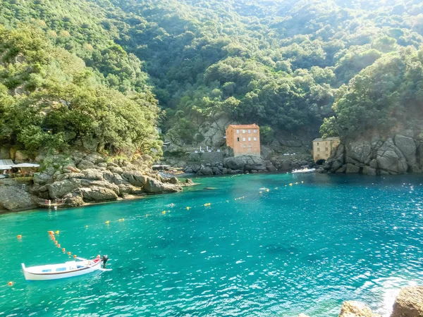 San Fruttuoso abbey Camogli, Liguria, İtalya — Stok fotoğraf