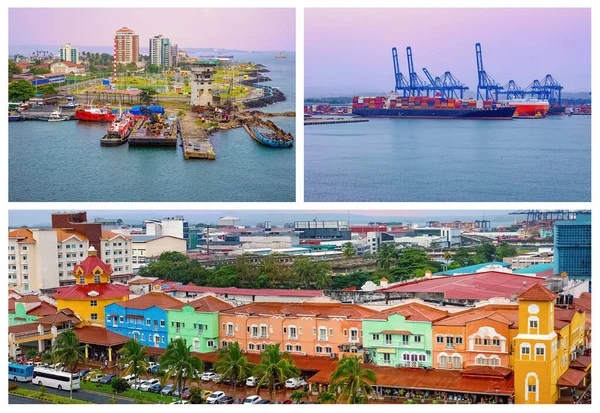 Kolon är en hamn vid Karibiska havet kusten i Panama. — Stockfoto