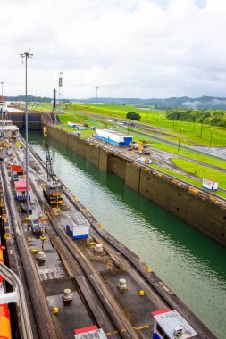Yolcu gemisinden Panama Kanalı görüntüsü
