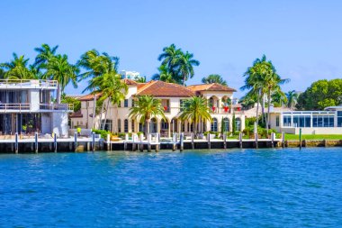 Luxury mansion in exclusive part of Fort Lauderdale clipart