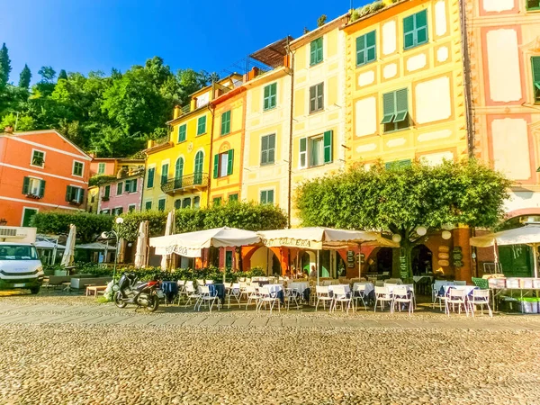 Portofino, Італія - 13 вересня 2019: красиве кафе з кольором — стокове фото