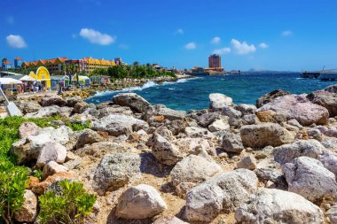 Willemstad, Curacao, Netherlands - December 5, 2019: The Caribbean. The Island Of Curacao. Curacao is a tropical Paradise in the Antilles in the Caribbean sea