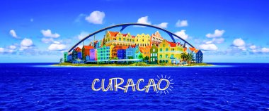 View of downtown Willemstad. Curacao, Netherlands Antilles clipart