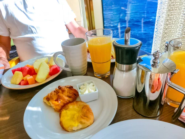 Dining Room Buffet aboard the luxury abstract cruise ship