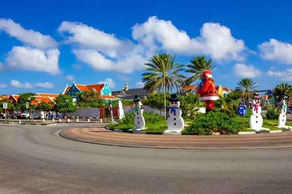 ウィレムスタッドのクリスマスの装飾カリブ海周辺の景色は — ストック写真
