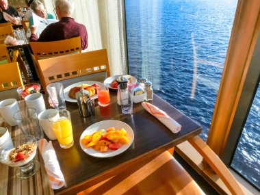 Dining Room Buffet aboard the luxury cruise ship