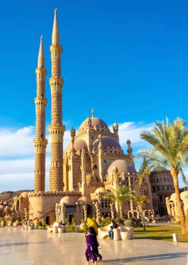 Sharm El Sheikh, Egypt - February 17, 2020: Old Market Mosque at Sharm El Sheikh - Al Sahaba
