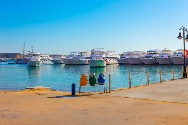 Sharm Sheikh Egypte Februari 2020 Plezierjachten Haven Voor Cruise Ras — Stockfoto