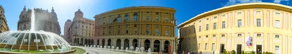 Genoa Italy September 2019 Πλατεία Piazza Raffaele Ferrari Θέατρο Teatro — Φωτογραφία Αρχείου