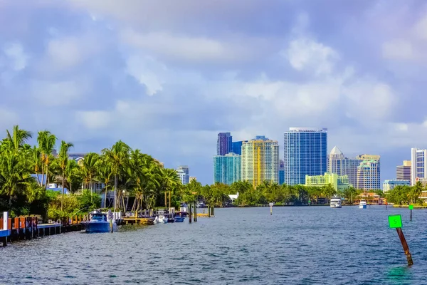 Mansión Lujo Parte Exclusiva Fort Lauderdale Conocida Como Pequeña Venecia — Foto de Stock