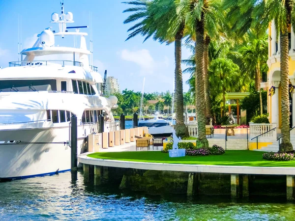 Mansão Luxo Parte Exclusiva Fort Lauderdale Conhecida Como Pequena Veneza — Fotografia de Stock