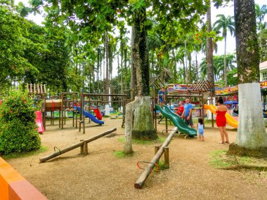 Puerto Limon, Kosta Rika - 8 Aralık 2019: Kosta Rika 'daki Puerto Limonu' ndaki Park, Şehir Parkı