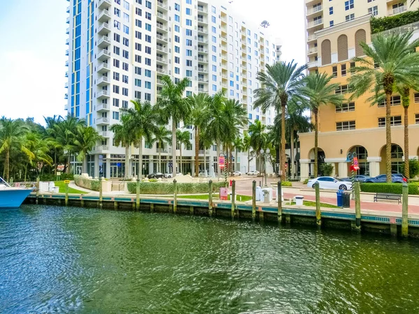 Fort Lauderdale Dezember 2019 Stadtbild Von Lauderdale Florida Mit Strand — Stockfoto