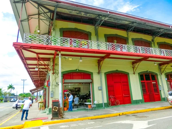 Puerto Limon Costa Rica Dezembro 2019 Uma Rua Típica Porto — Fotografia de Stock