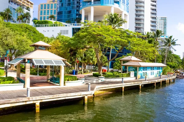 Fort Lauderdale December 2019 Cityscape Lauderdale Florida Visar Stranden Och — Stockfoto