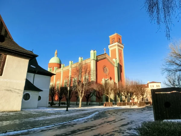 Kezmarok Εκκλησία Σλοβακία Μικρή Πόλη Στην Περιοχή Spis Ποπράντ Ποταμού — Φωτογραφία Αρχείου