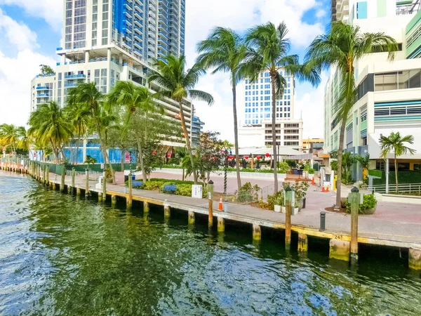Fort Lauderdale December 2019 Cityscape Lauderdale Florida Showing Beach Condominiums — Stock Photo, Image