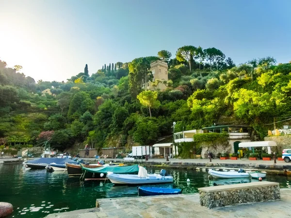 Krásná Zátoka Jachtami Portofino Ligurie Itálii — Stock fotografie