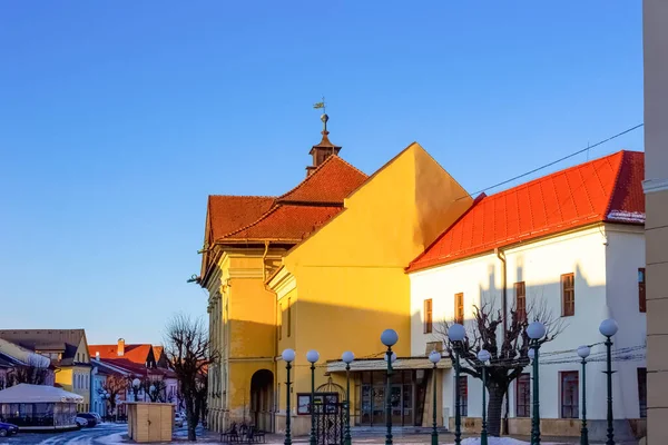 Casas Coloridas Calle Principal Kezmarok Eslovaquia Una Pequeña Ciudad Región — Foto de Stock