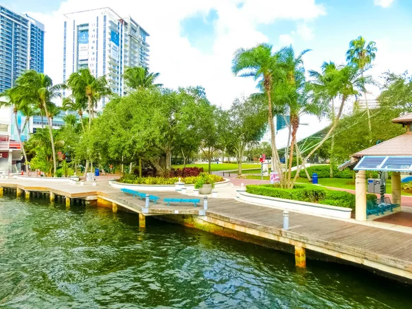 Fort Lauderdale Dezember 2019 Stadtbild Von Lauderdale Florida Mit Strand — Stockfoto