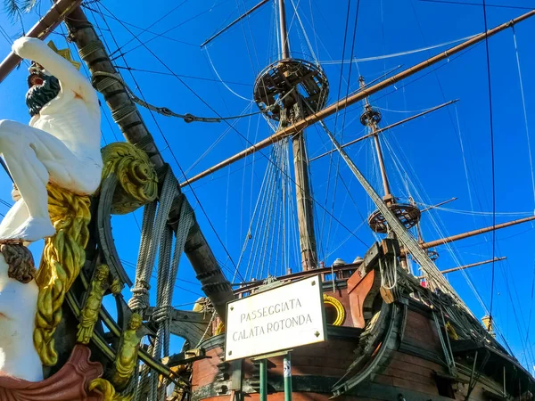 ジェノヴァ イタリア 2019年9月11日 イタリアのジェノヴァ ポルト アンティコのガレオーネ ネプチューン海賊船 — ストック写真