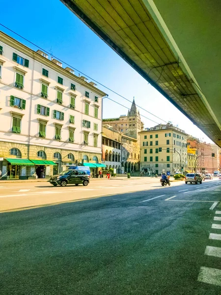 Genova Liguria Italia Settembre 2019 Auto Nella Centrale Del Centro — Foto Stock